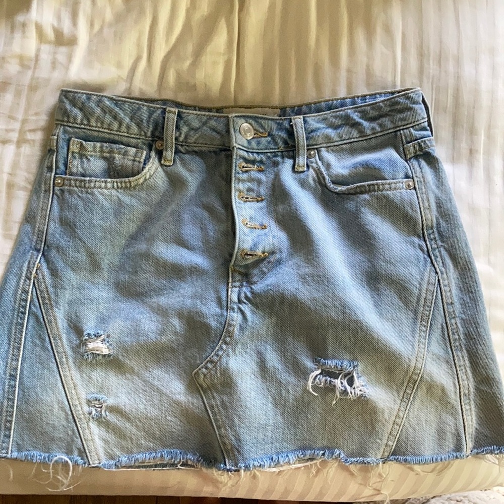 Free People Jean Skirt